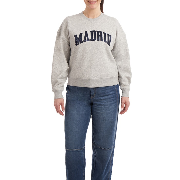 Elle Sport Women's Fleece Cities Crewneck Sweater