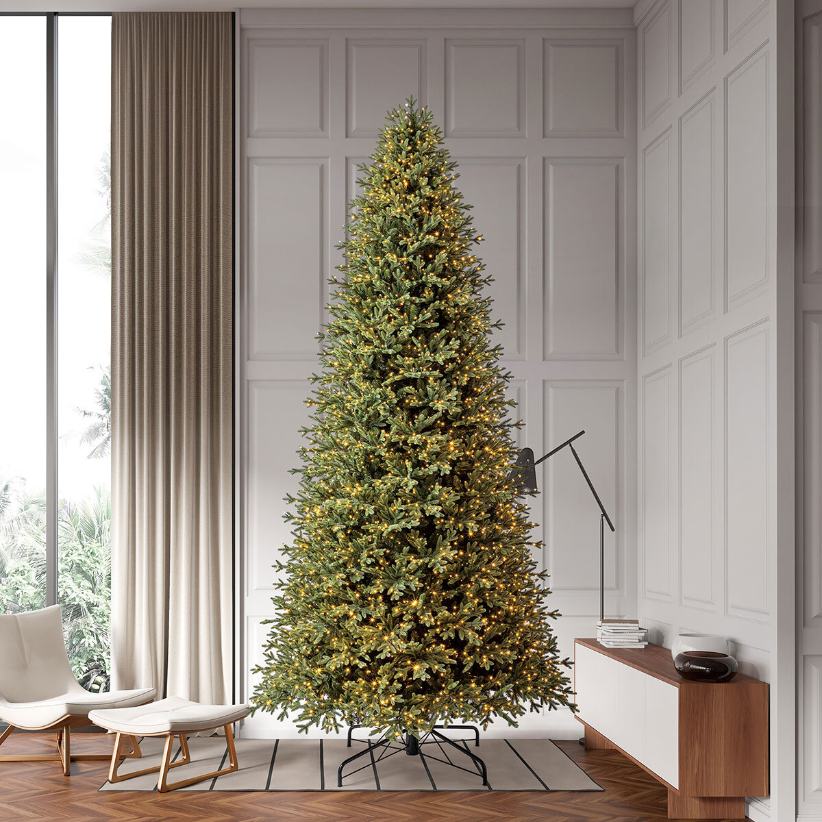 12FT (3.7m) Pre-Lit Aspen Artificial Christmas Tree With 4,430 Colour-Changing Radiant Micro Twinkle LED Lights