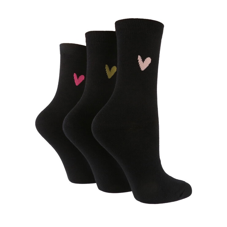 Caroline Gardner Ladies Crew Sock 6 Pack in Black Caroline Gardner Ladies Crew Sock 6 Pack in Black