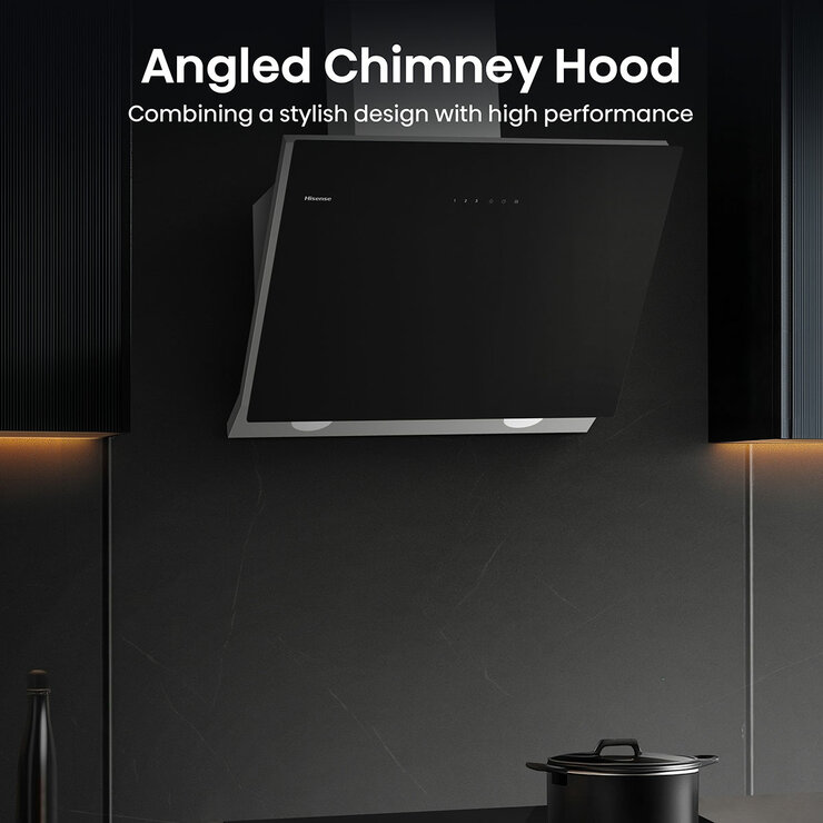 Hisense CH6IN14BXBUK 60cm Chimney Cooker Hood, A Rated in Black Hisense CH6IN14BXBUK 60cm Chimney Cooker Hood, A Rated in Black