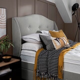 Silentnight Camden Slate Grey Fabric Full Height Headboard in 3 Sizes