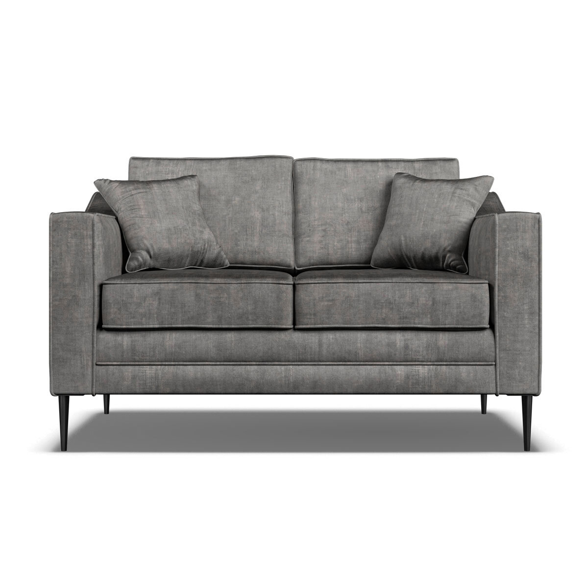 Aspen Velvet 2 Seater Sofa, Grey