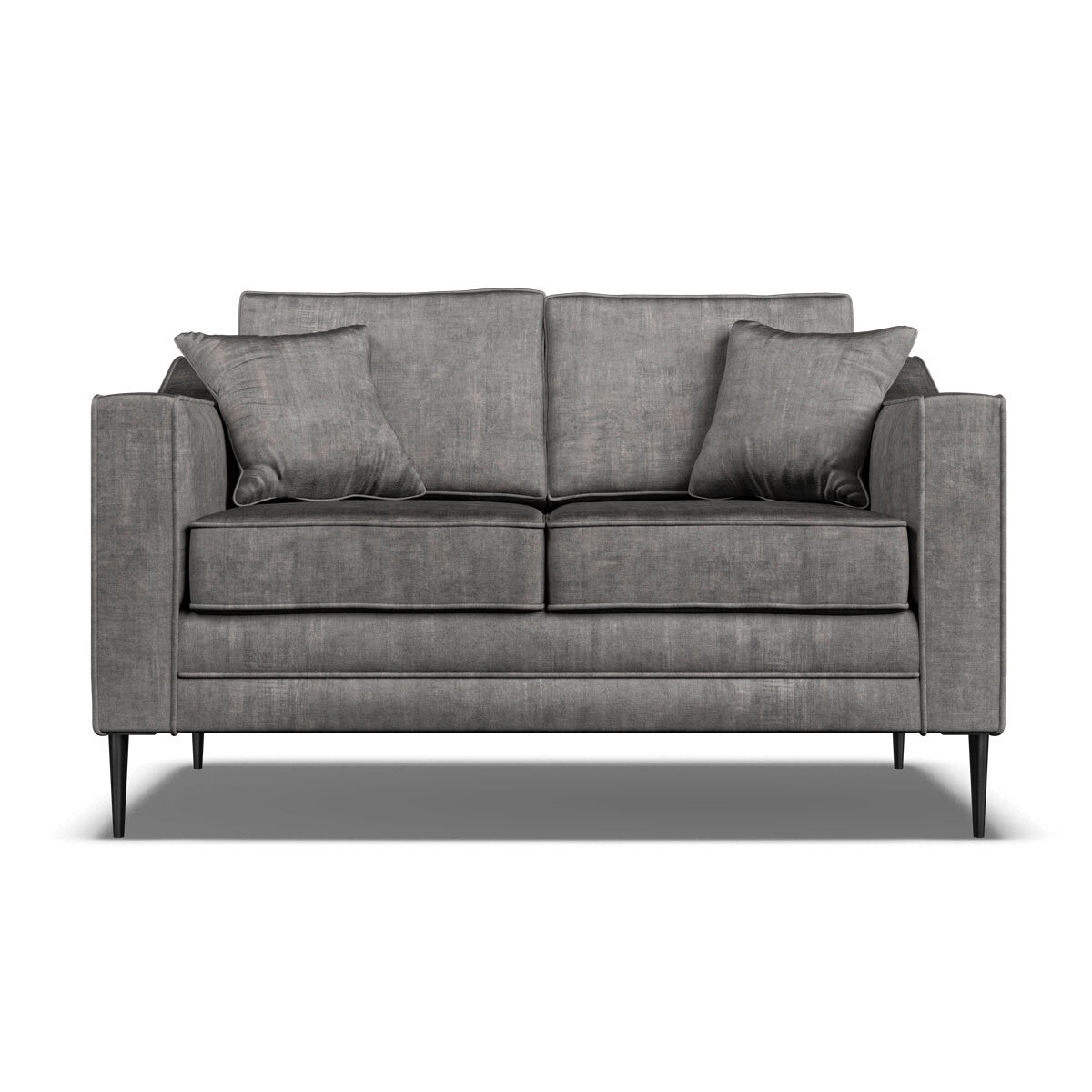 Aspen Velvet 2 Seater Sofa, Grey