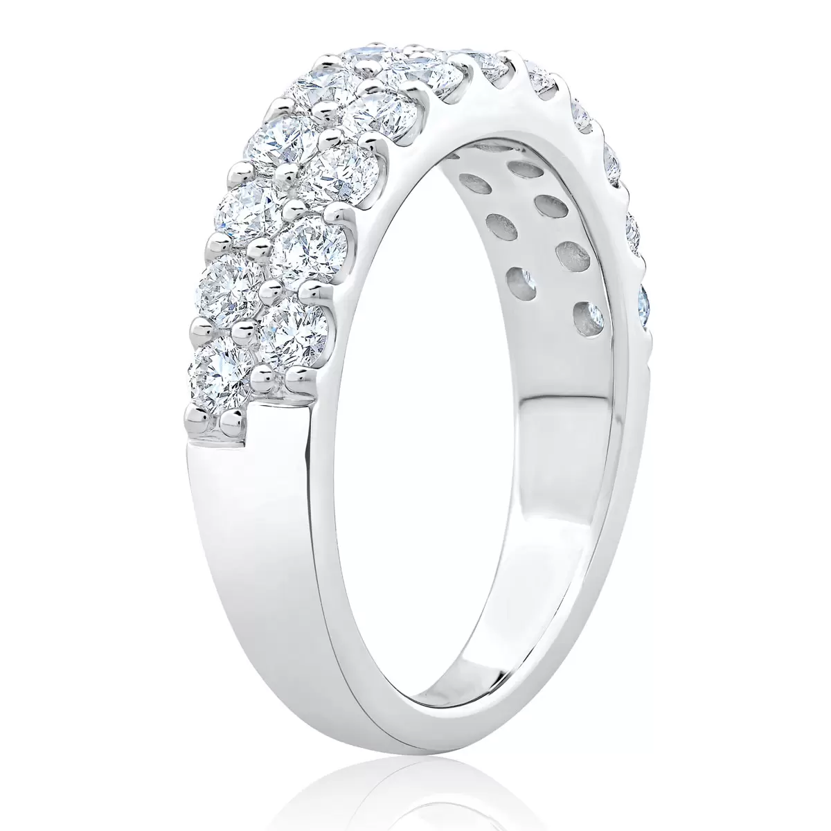 1.50ctw Double Row Diamond Band, Platinum