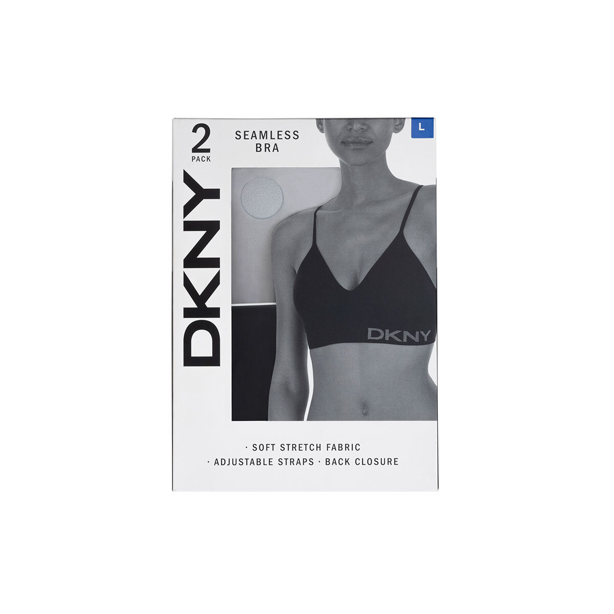 DKNY Women's Seamless Bralette, 2 Pack in 2 Colours and 3...