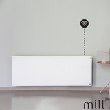 Mill Heat 1.2kW Electric WiFi Controlled Glass Front Panel Heater in White, AV1200WIFI