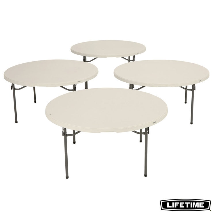 Lifetime 60 5ft Round Commercial Table Pack Of 4 Costco Uk Lifetime 60 5ft Round Commercial, Round Folding Tables Costco