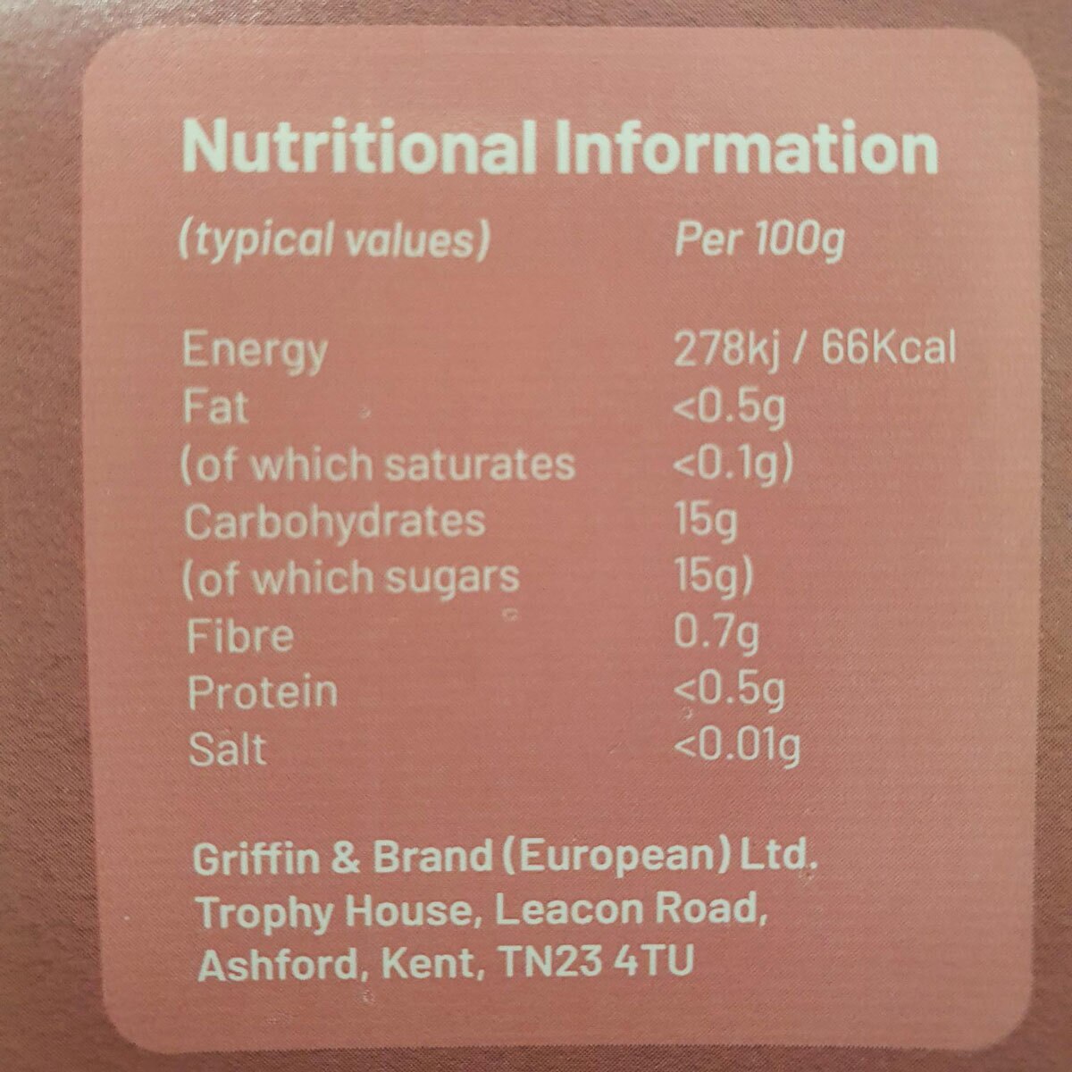 Nutritional Information
