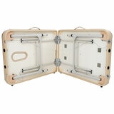 Studio image of the underside of the massage table