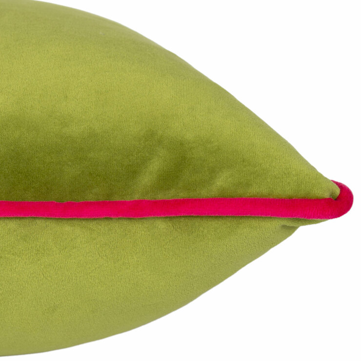 Furn Meridian Green Velvet Feather Fill Cushion, 55 x 55 cm