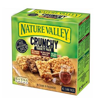 Nature Valley Crunchy Bars Variety Pack, 40 x 42g