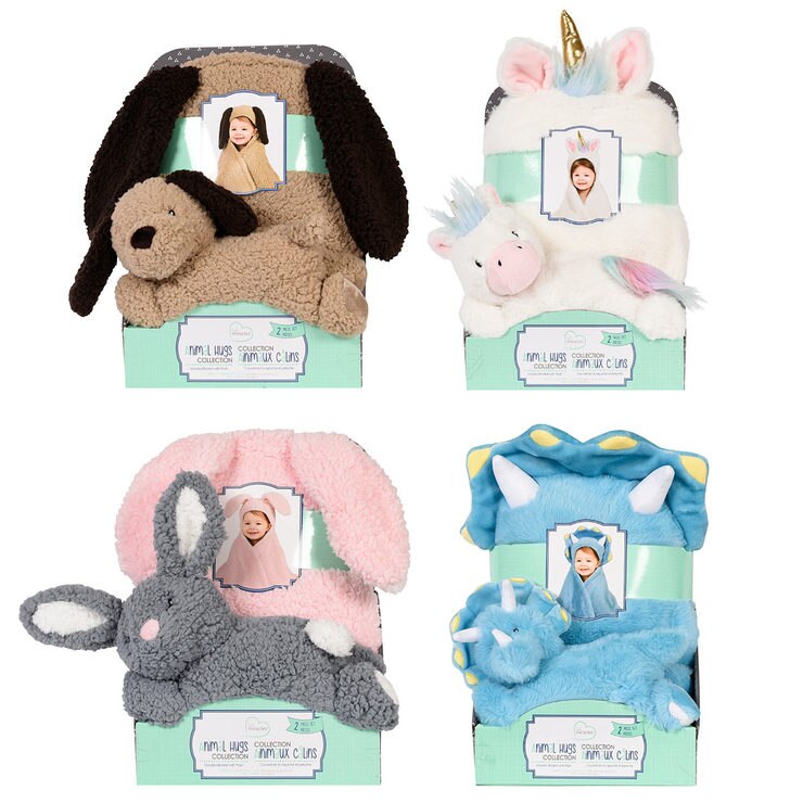 Children's Hooded Blanket & Plush in 3 Designs Costco UK