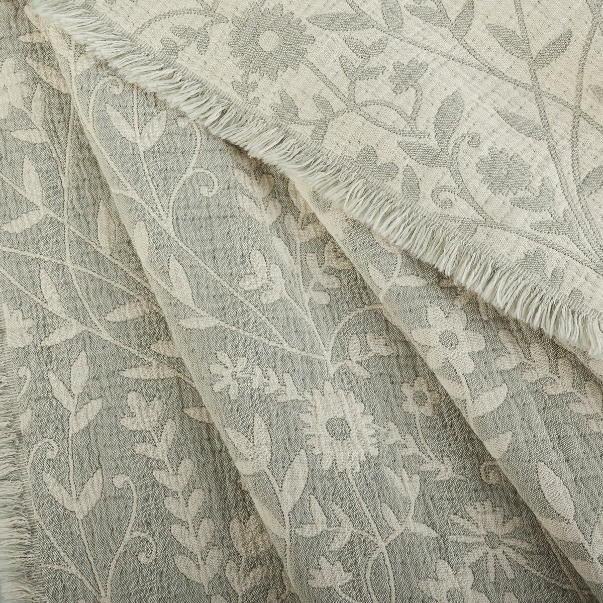 Life Comfort Reversible 100% Cotton Gauze Green Throw, 127 x 162 cm