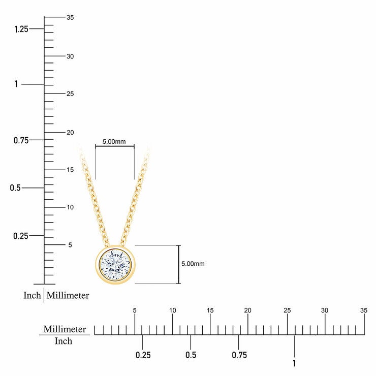 0.30ctw Round Brilliant Cut Diamond Solitaire Pendant, 14ct Yellow Gold 0.30ctw Round Brilliant Cut Diamond Solitaire Pendant, 14ct Yellow Gold