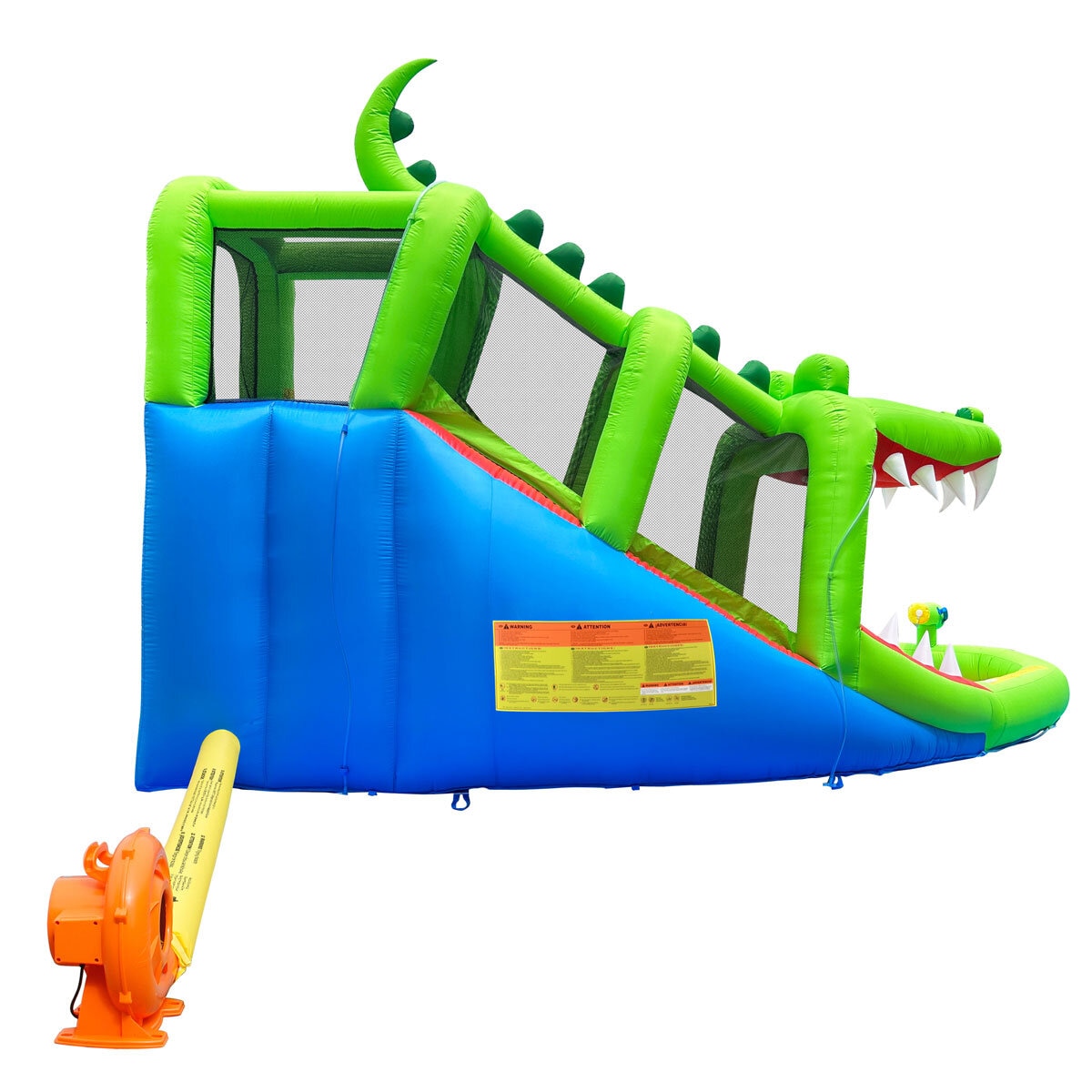 Happy Hop Crocodile Cave Adventure Inflatable Waterslide (3+ Years)