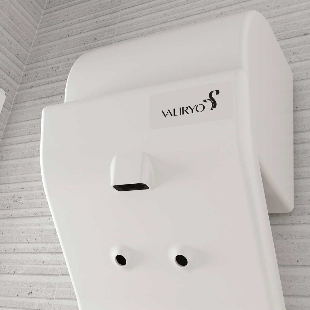 Close up lifestyle image of dryer showcasing top sensor