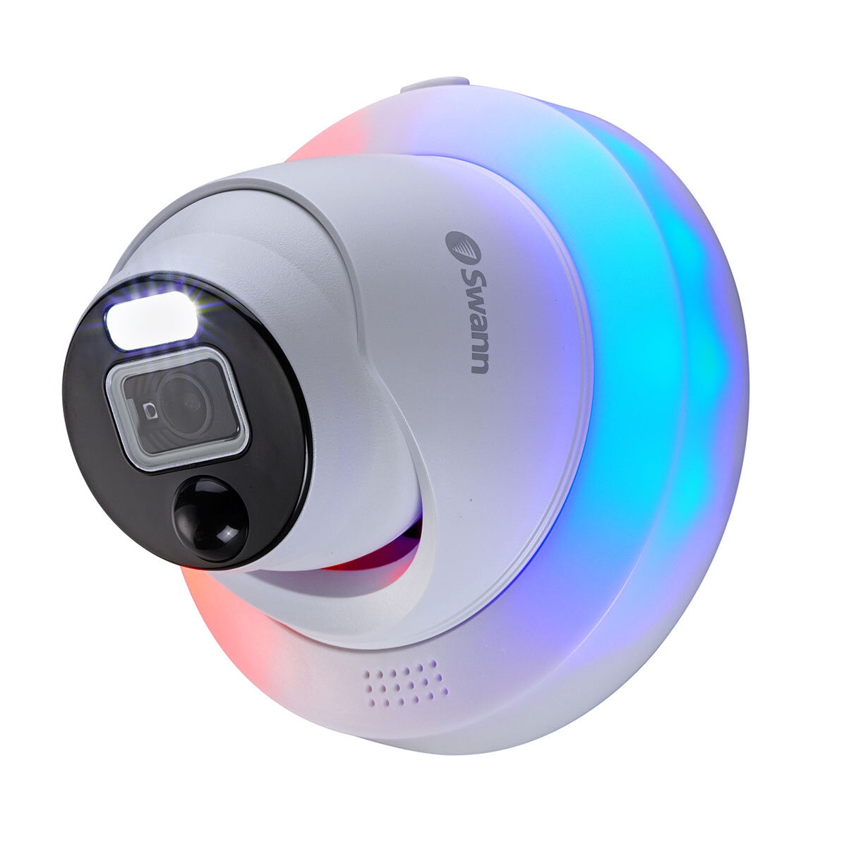 Swann 4K Dome Cameras PRO-4KDER with Controllable Red & Blue Flashing Lights, Spotlights & Sirens