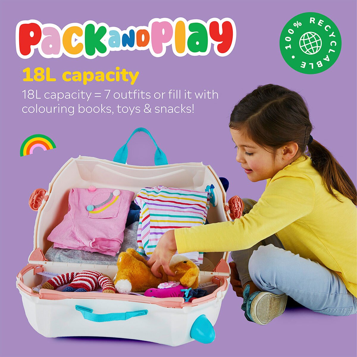 Trunki Ride-On Suitcase - Lola the Lama