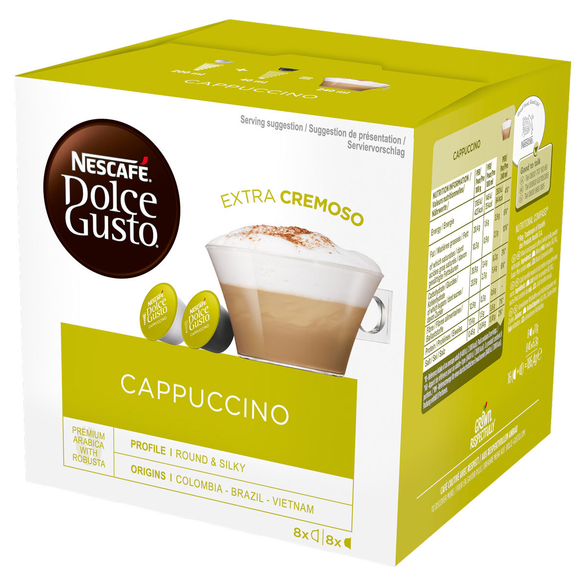 Nescafé Dolce Gusto Cappuccino Coffee Pods, 24 Servings