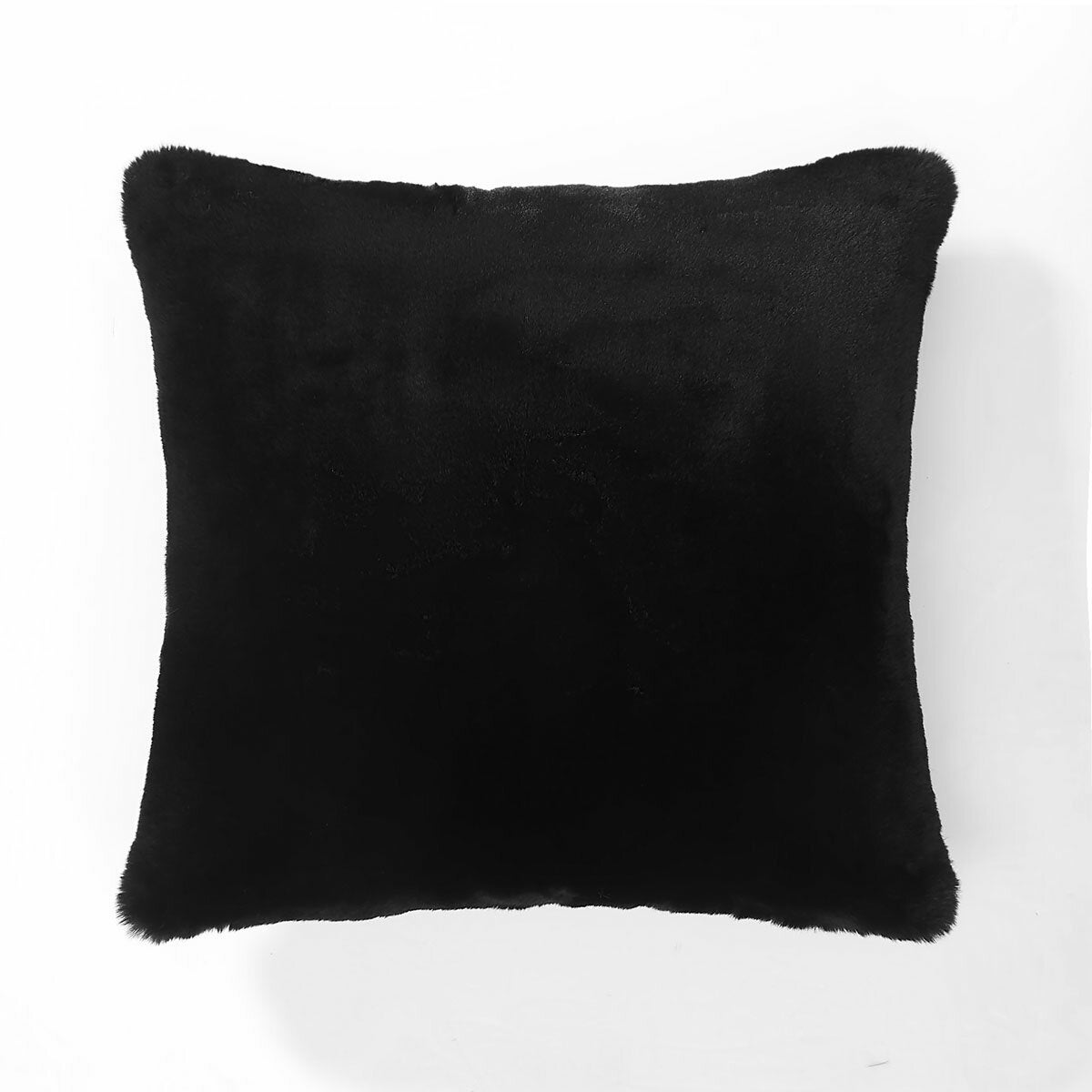 Mon Chateau Black Tweed Faux Fur Cushion, 50 x 50 cm Mon Chateau Black Tweed Faux Fur Cushion, 50 x 50 cm