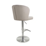 Sigma Mink Brushed Velvet Bar Stool