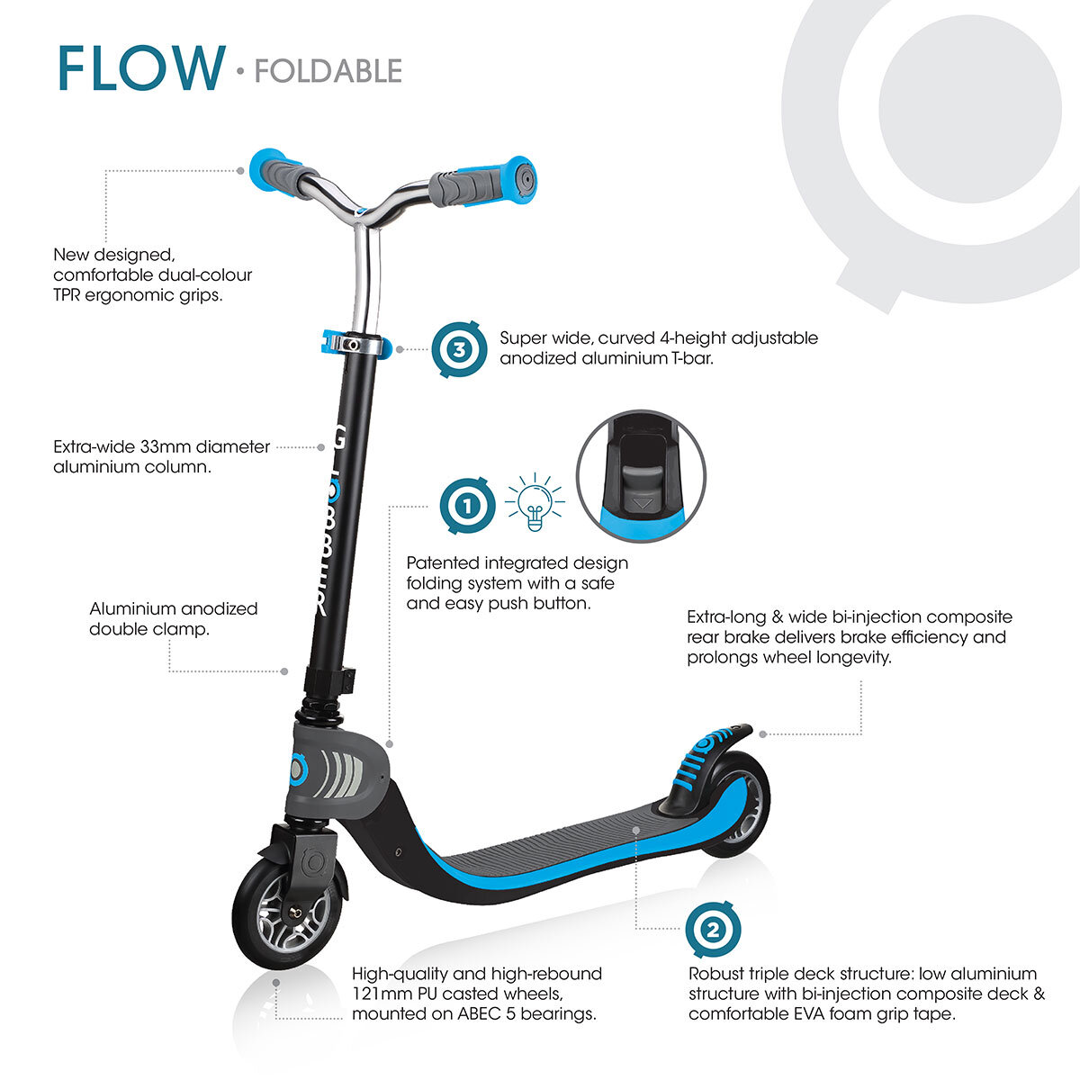 Buy Globber Flow Foldable 125 Scooter KSP Image at Costco.co.uk