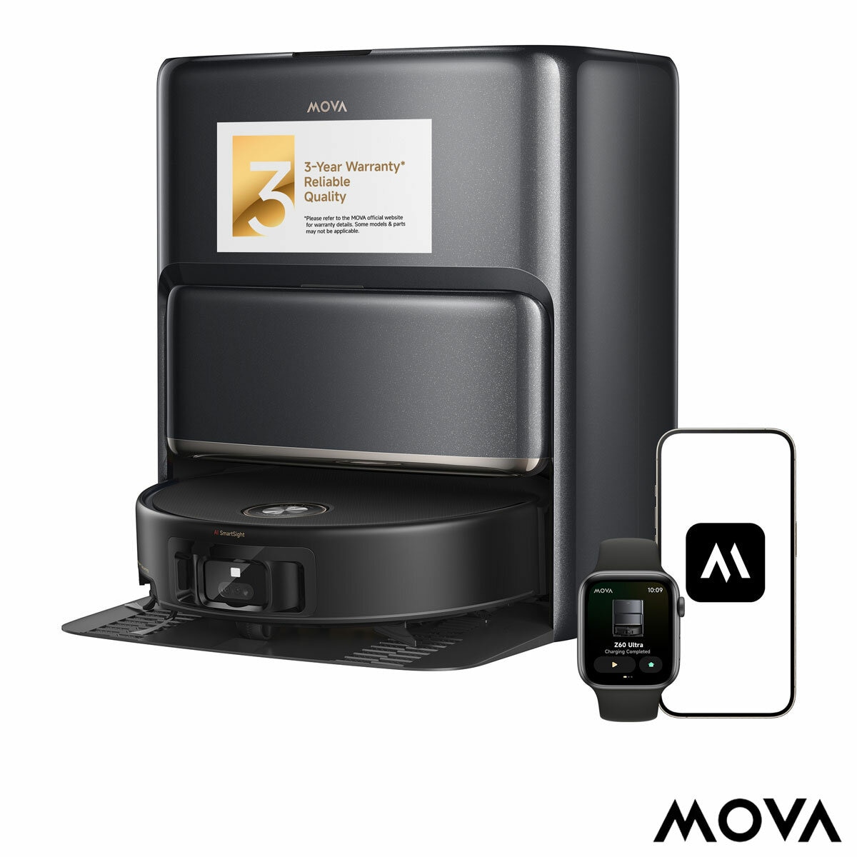 Front Profile of MOVA Z60 Ultra Roller Complete Robot