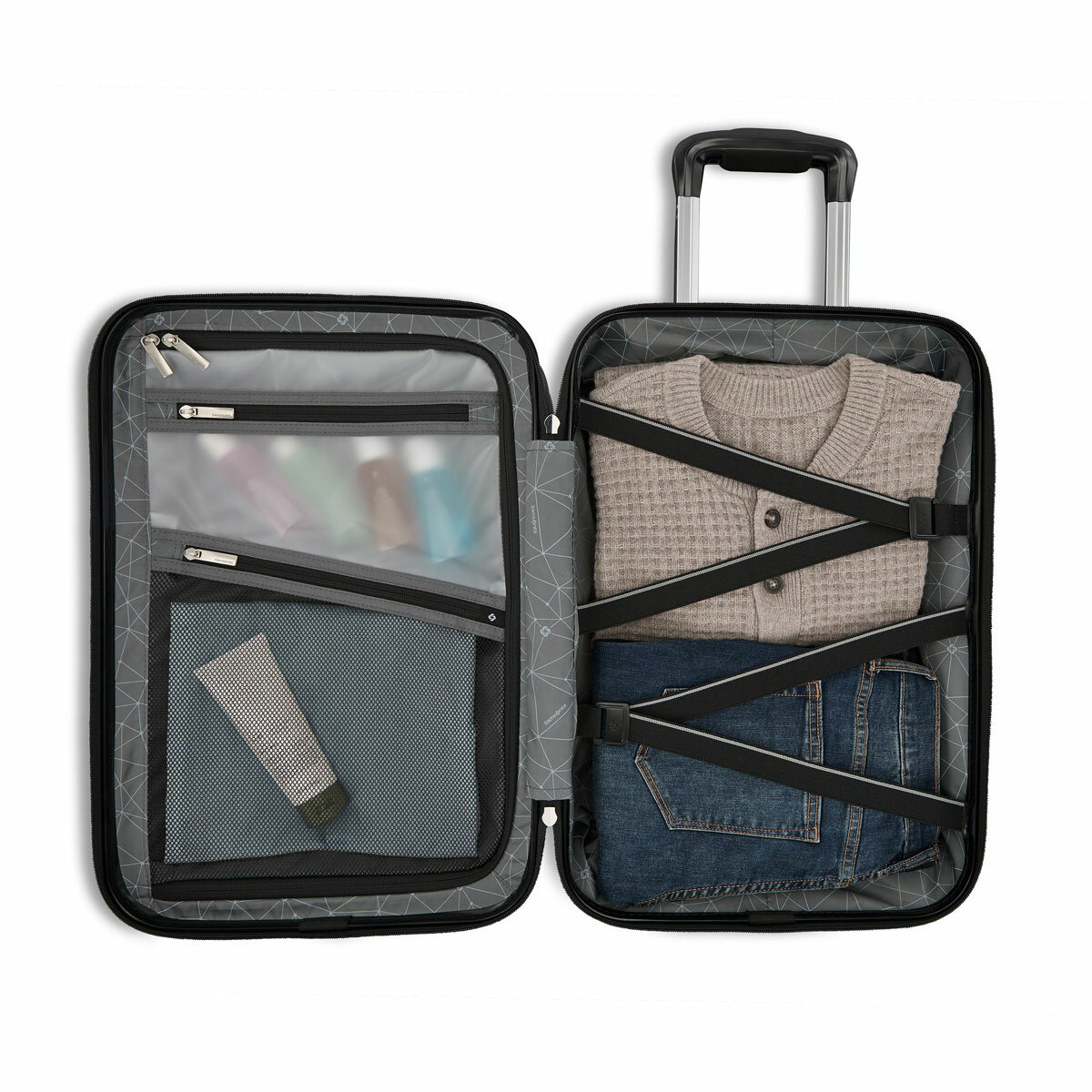 Samsonite Precision DLX 2-piece Hardside Expandable Spinner Luggage Set in Lagoon Blue