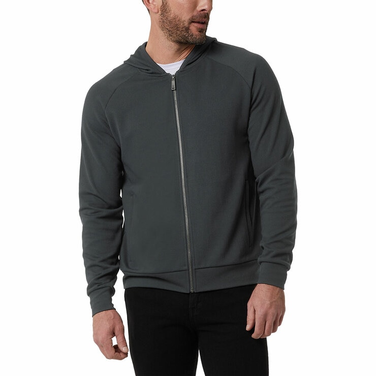 32 Degrees Men's Pique Full Zip Hoodie
