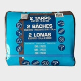 Heavy Duty Reversible Brown and Silver Tarpaulin, 2 Pack