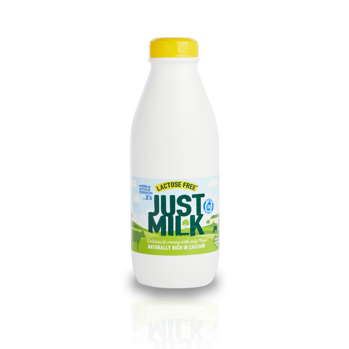 Candia Just Milk Lactose Free Skimmed UHT Milk, 6 x 1L