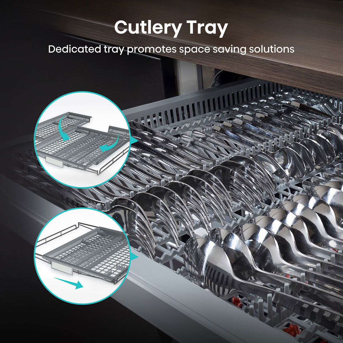Hisense HV673B60UK Fully Integrated Dishwasher, B Rated in White