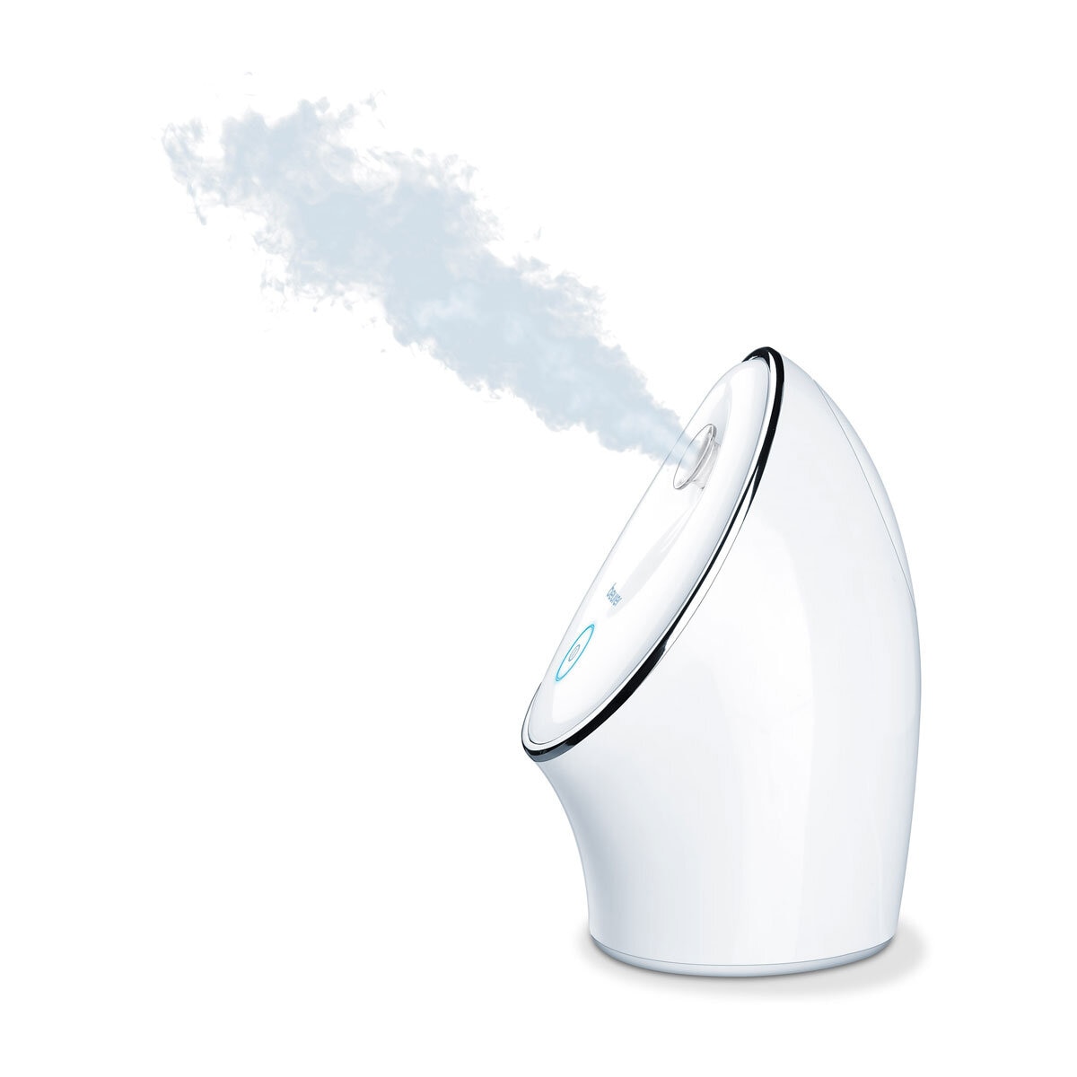 Side Profile Beurer Facial Sauna releasing steam
