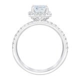 2.65ctw Emerald Cut Diamond Halo Ring, Platinum