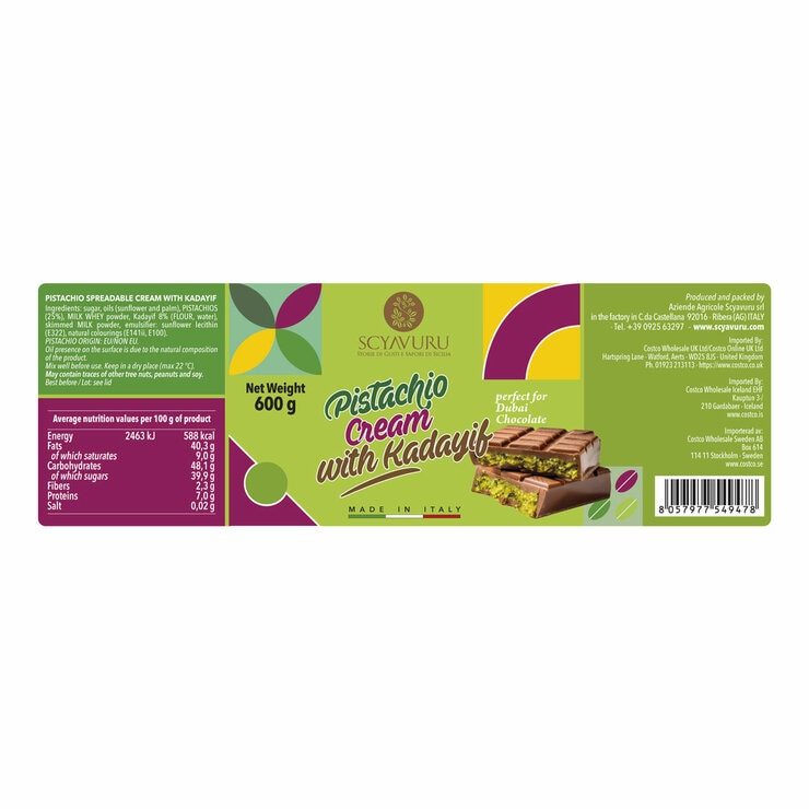 Ingredients and Nutritional information