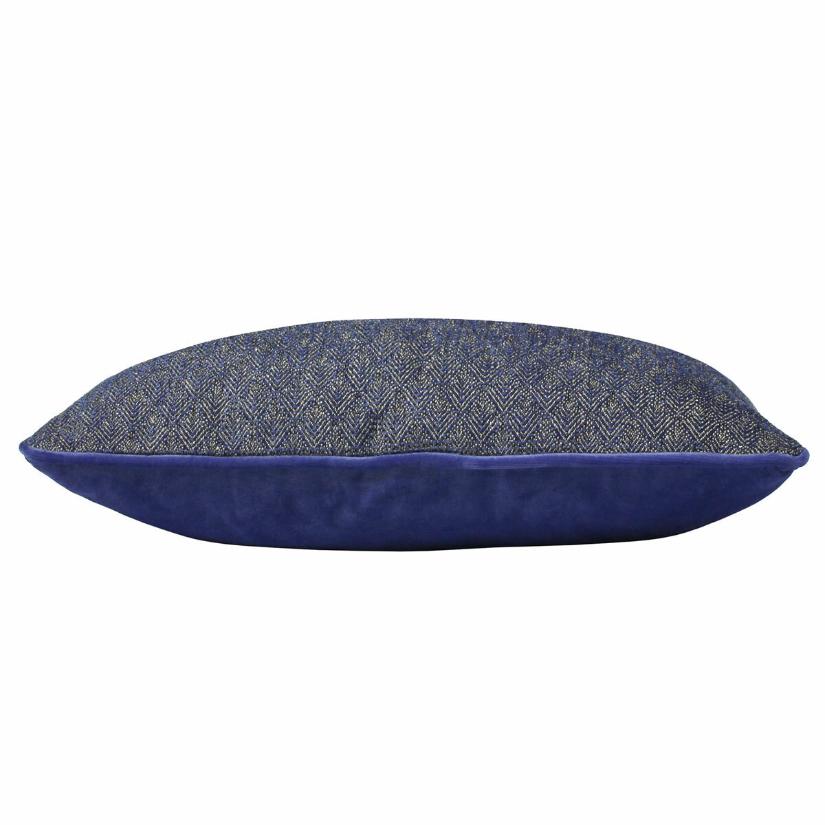 Paoletti Blenheim Navy Geometric Feather Fill Cushion, 45 x 45 cm