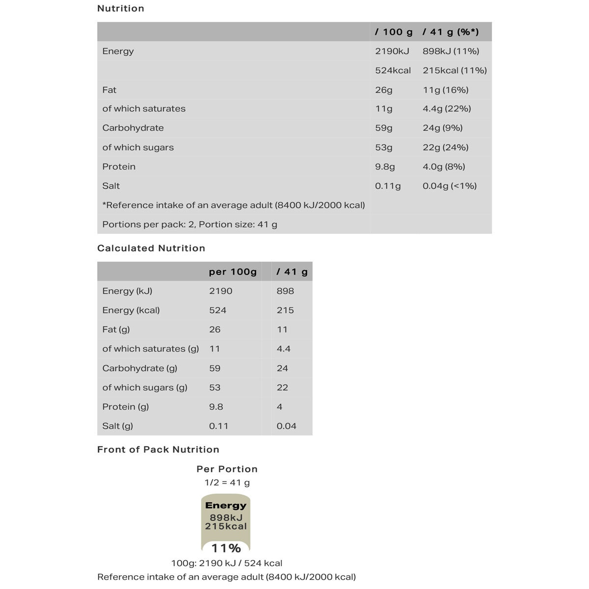 Nutritional Information