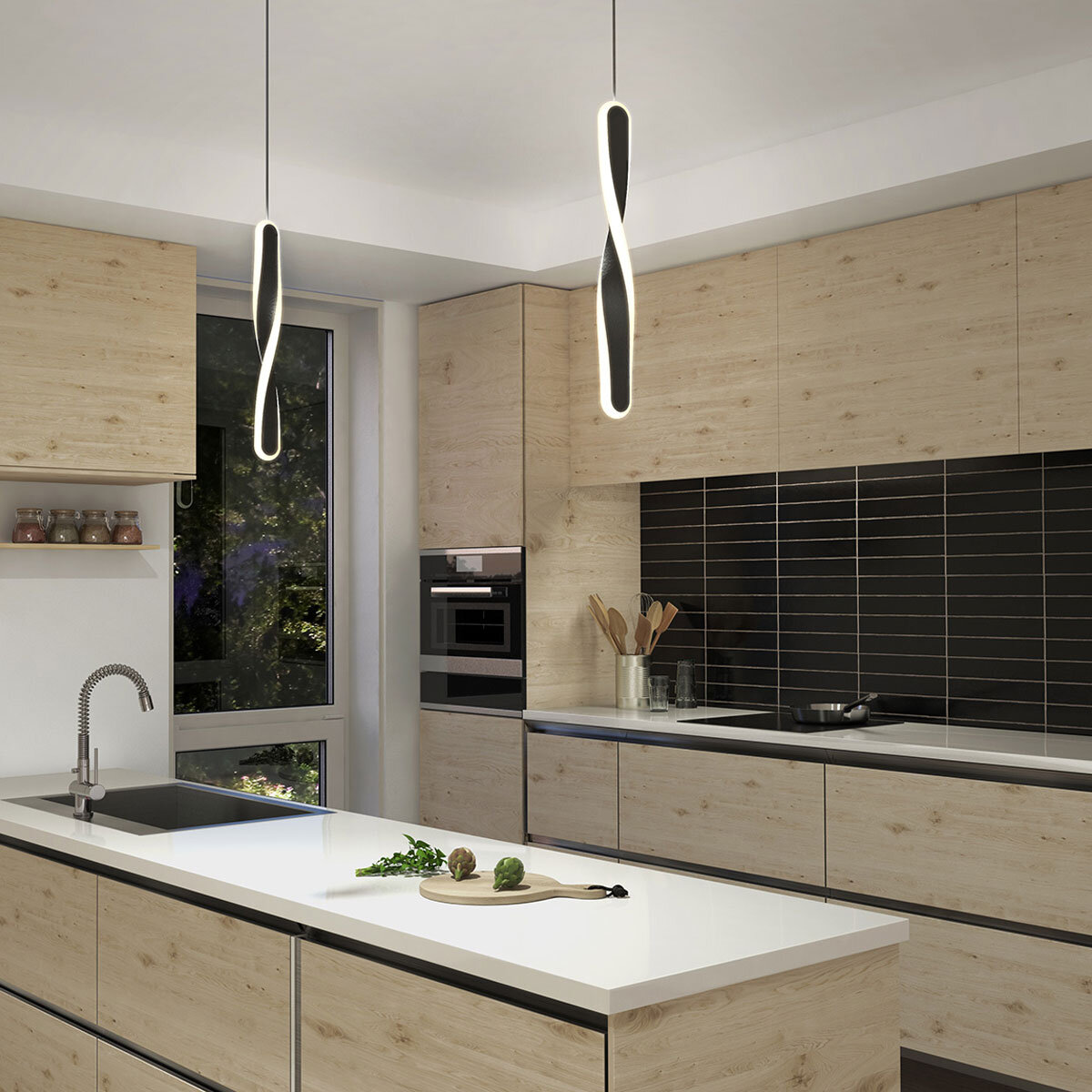 Artika Finley Pendant LED Light in Black