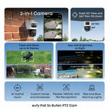 Eufy POE S4 4K Bullet-PTZ Security Camera Add-on 2 Pack Eufy POE S4 4K Bullet-PTZ Security Camera Add-on 2 Pack
