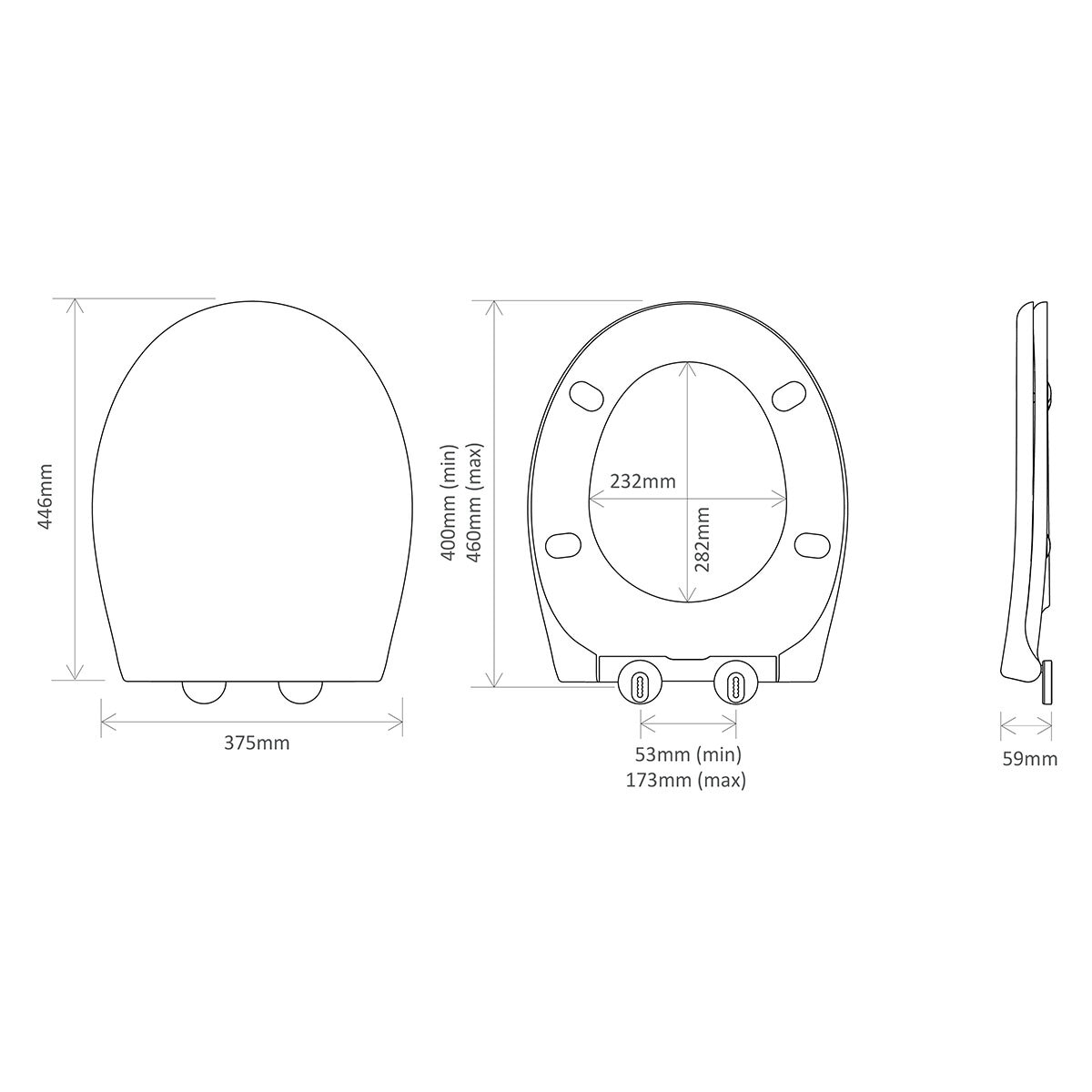 Tavistock Universal Soft Close Thermoset Toilet Seat