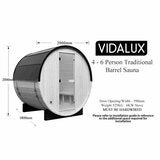 Vidalux Tradtional Barrel Sauna
