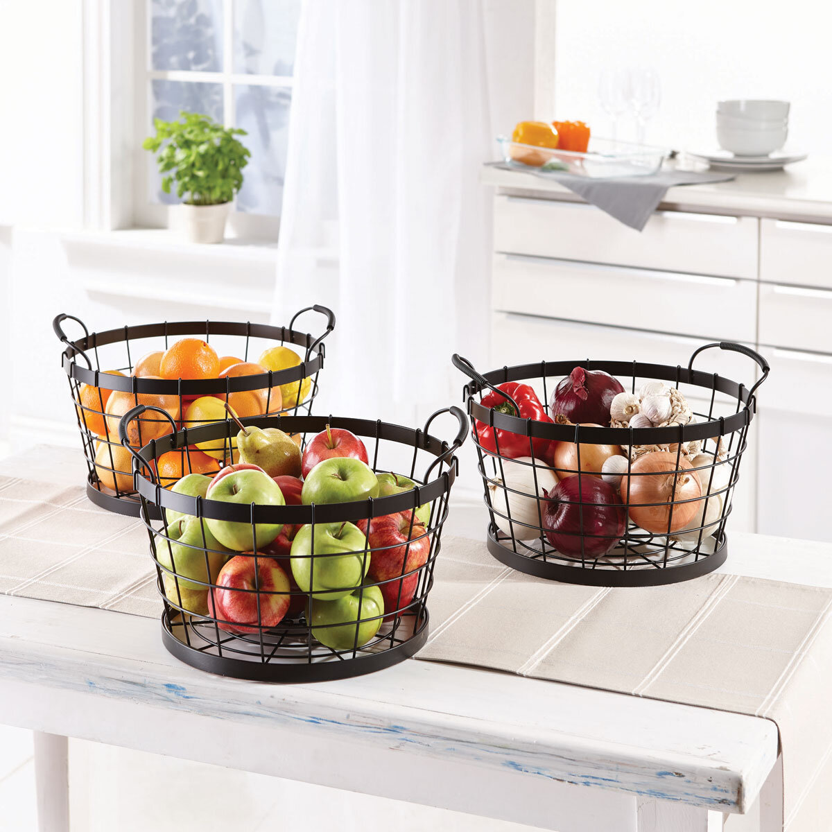 Mesa 3 Tier Market Basket with Stand