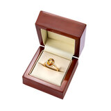 Oval Cut Citrine &0.22ctw Diamond Halo Ring,18ct Yellow Gold
