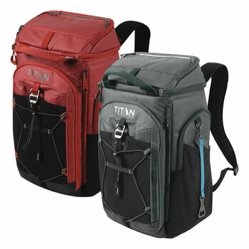 Titan 26 Can Backpack Cooler with 2 Ice Walls in 2 Colours