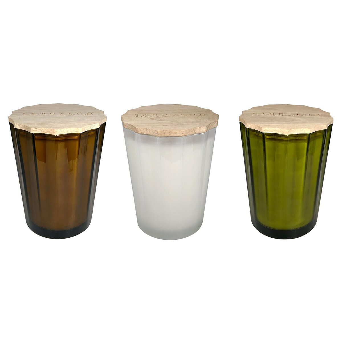 Sand and Fog Scalloped Candle (BASE)