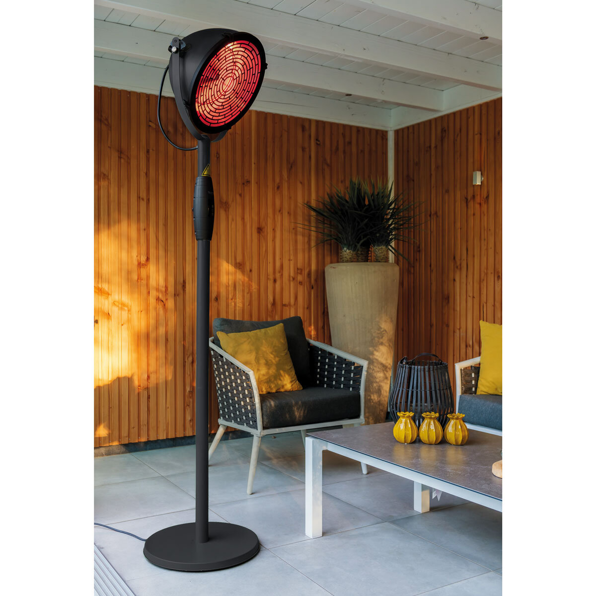 SunRed Indus Ultra 1.2m Smart Electric 2,100W Standing Patio Heater