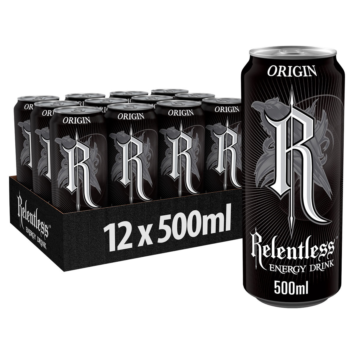 Relentless Origin Energy PMP £1.19, 12 x 500ml