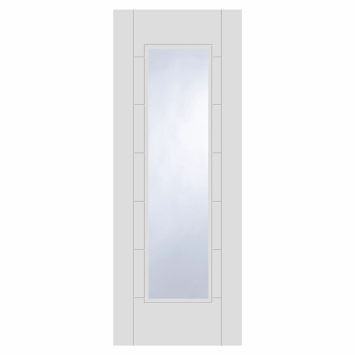 Mendes Internal Prefinished Internal Door - White Primed Corsica Glazed in 3 Sizes