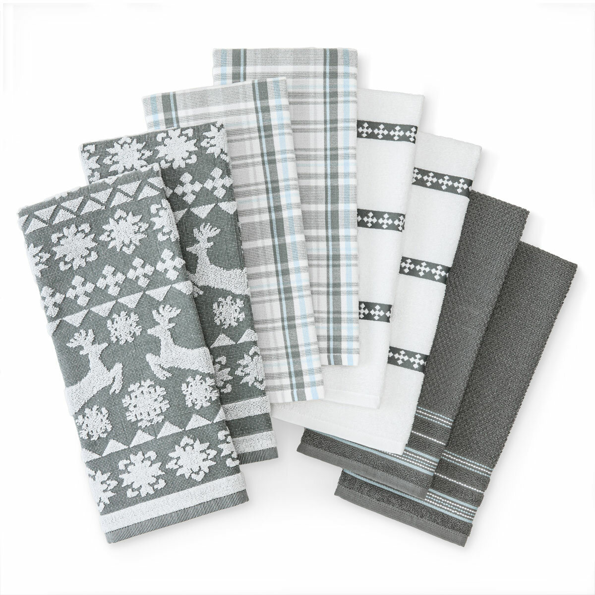 Holiday Kitchen Towel 4 Pack in Reindeer Holiday Kitchen Towel 4 Pack in Reindeer