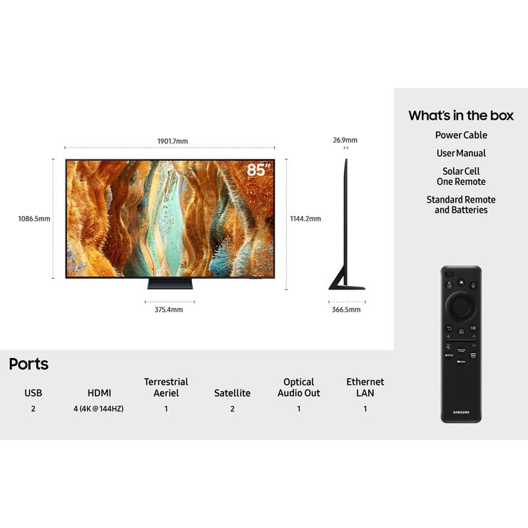 Buy Samsung QE85QN70FAUXXU 85 Inch Neo QLED 4K Ultra HD Smart TV at Costco.co.uk